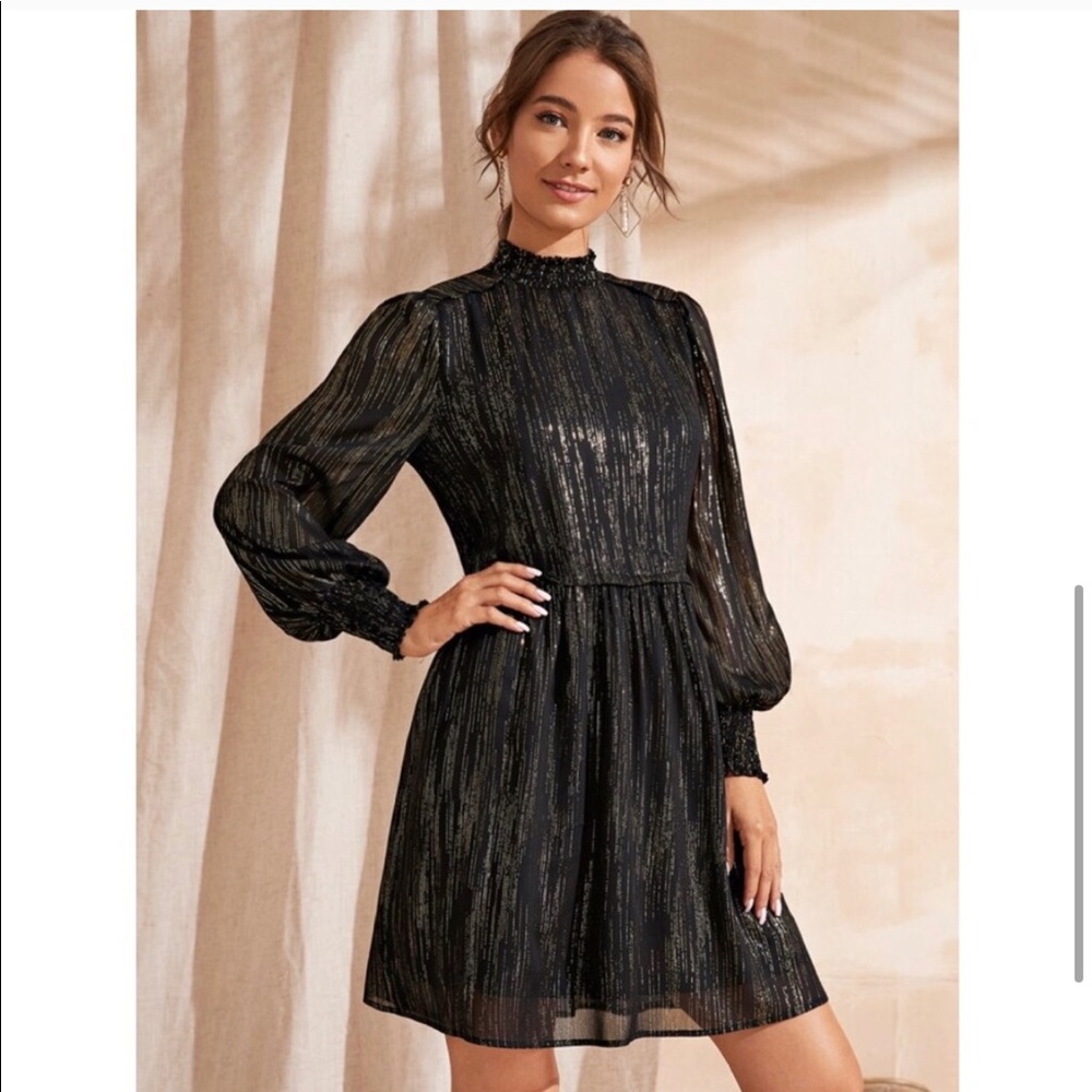 SHEIN Black / Gold Dress!